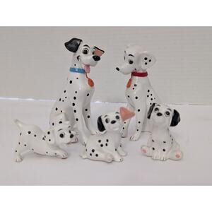 Walt Disney's 101 Dalmatians Pongo Perdita Puppies 5 Piece Figurine Set